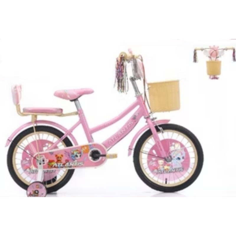 sepeda anak cewek/perempuan/mini/murah ATLANTIS 16&18 terbaru lampu& musik