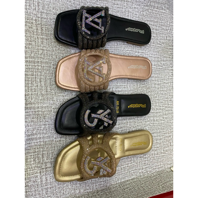 sendal teplek purple