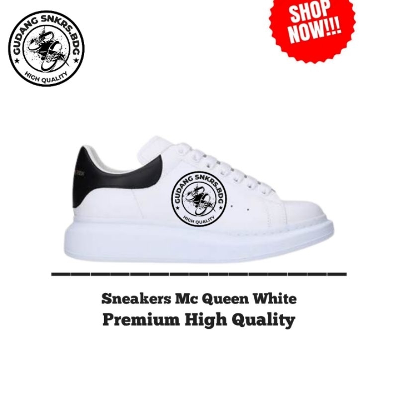(GUDANGSNKRS) Alexander McQueen White Black