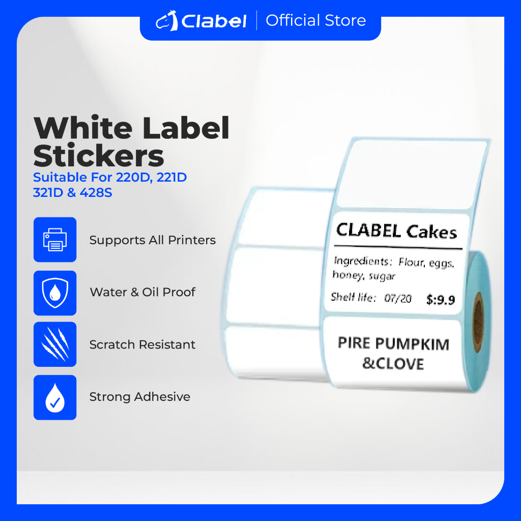 

CLABEL KERTAS THERMAL LABEL STIKER PAKAIAN MAKANAN PRICE TAG 220B/221B/230B