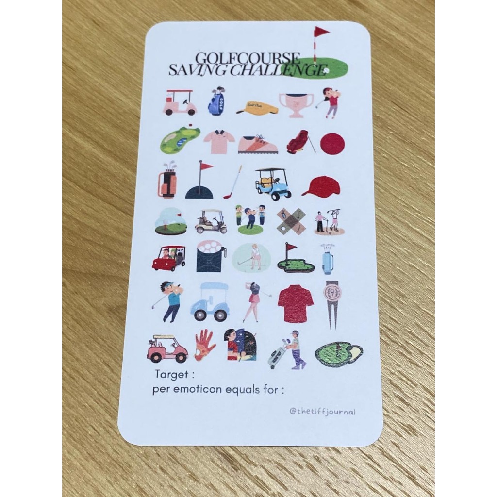 

SAVING CHALLENGE | CASH STUFFING | BUDGETING CARD - GOLF COURSE