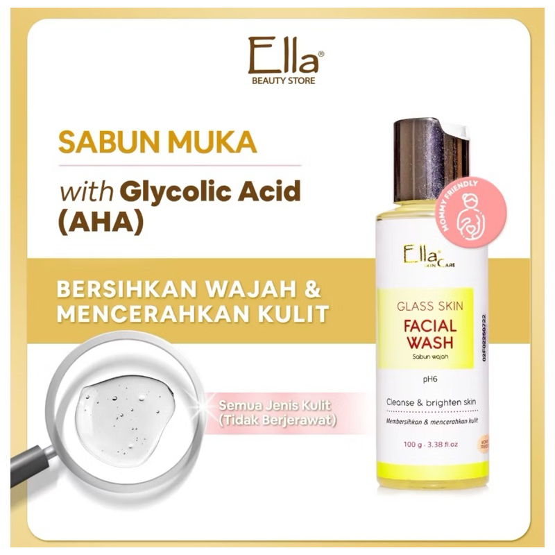 Glass skin facial wash ella skincare