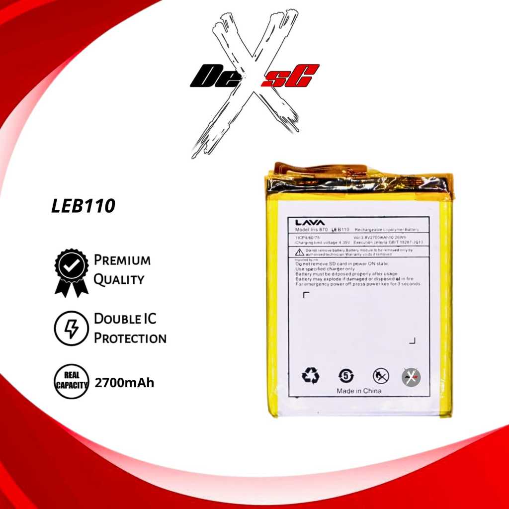 Baterai LEB110 Lava Iris 870 Batre Batrai Battery Handphone Lava Iris 870