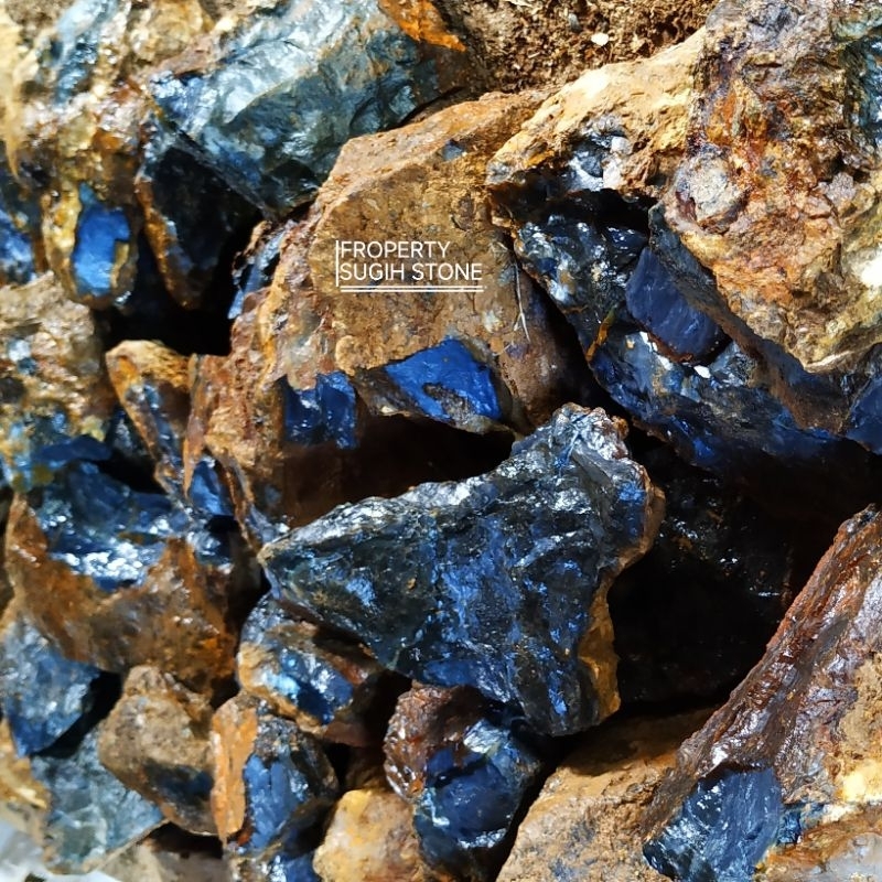 bongkahan batu akik blue Opal Sukabumi 1 kg - sugih stone