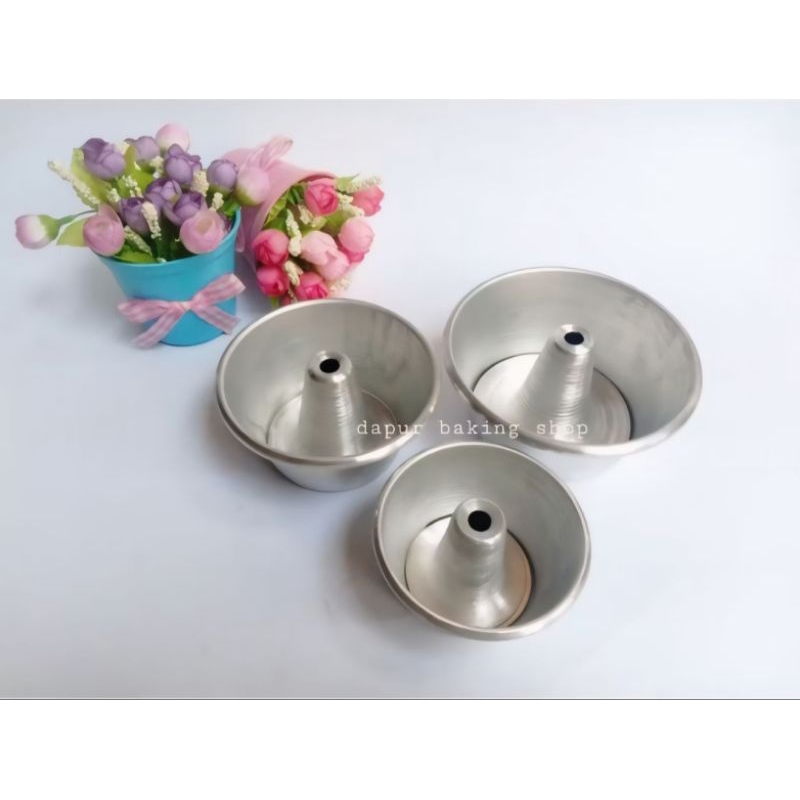 Loyang Chiffon Mini Bongkar Pasang 8cm 10cm 12cm | Cetakan Kue Bolu Anti Lengket