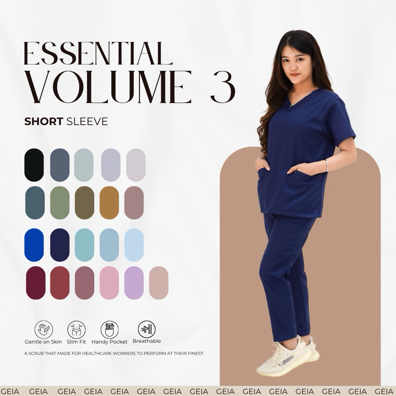 SCRUB [Essential Volume 3] GEIA Scrub Dokter | Scrubs Dokter | Baju Dokter | Baju Dokter | Baju Oka 
