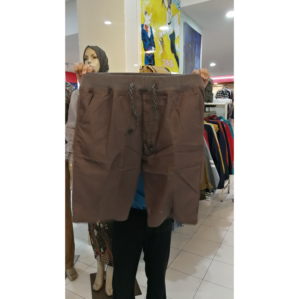 CELANA PENDEK LAKI LAKI RIB KOLOR TOP TEN