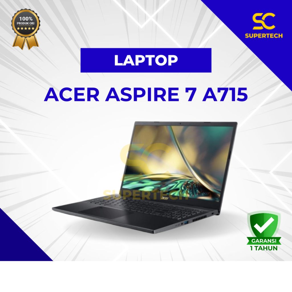 Acer aspire 7 A715 i5-12450 8GB 512 SSD GTX 1650 15'6"DOS