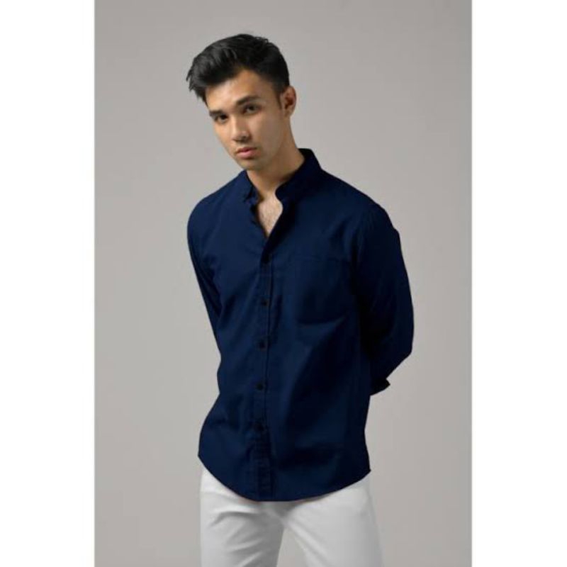 Kemeja Pria | Kemeja Pria Polos Slimfit Dewasa Lengan Panjang Size M Sampai XXXL