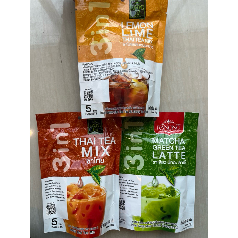 

Ranong tea 3in1 serbuk instan