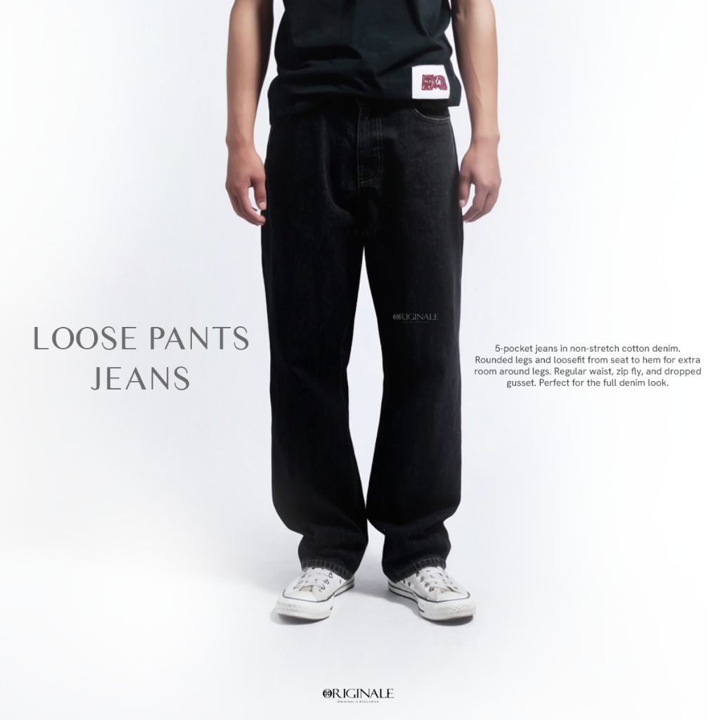 Celana Jeans Pria - Celana Panjang Pria Jeans - Loose Pants Pria - Loose Fit by HM