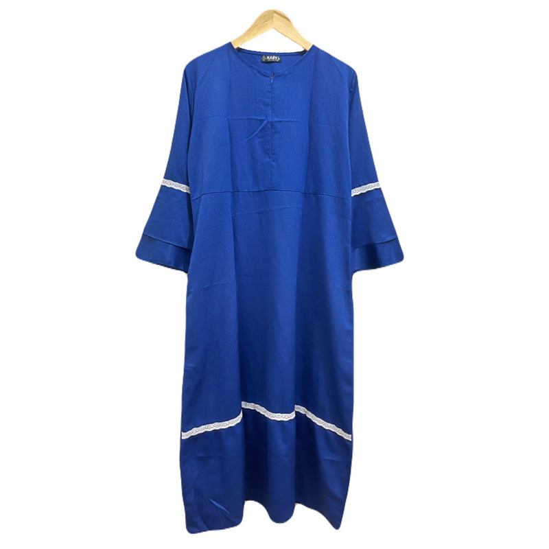 Preloved Dress / Dress Biru Benhur / Gamis Biru Benhur