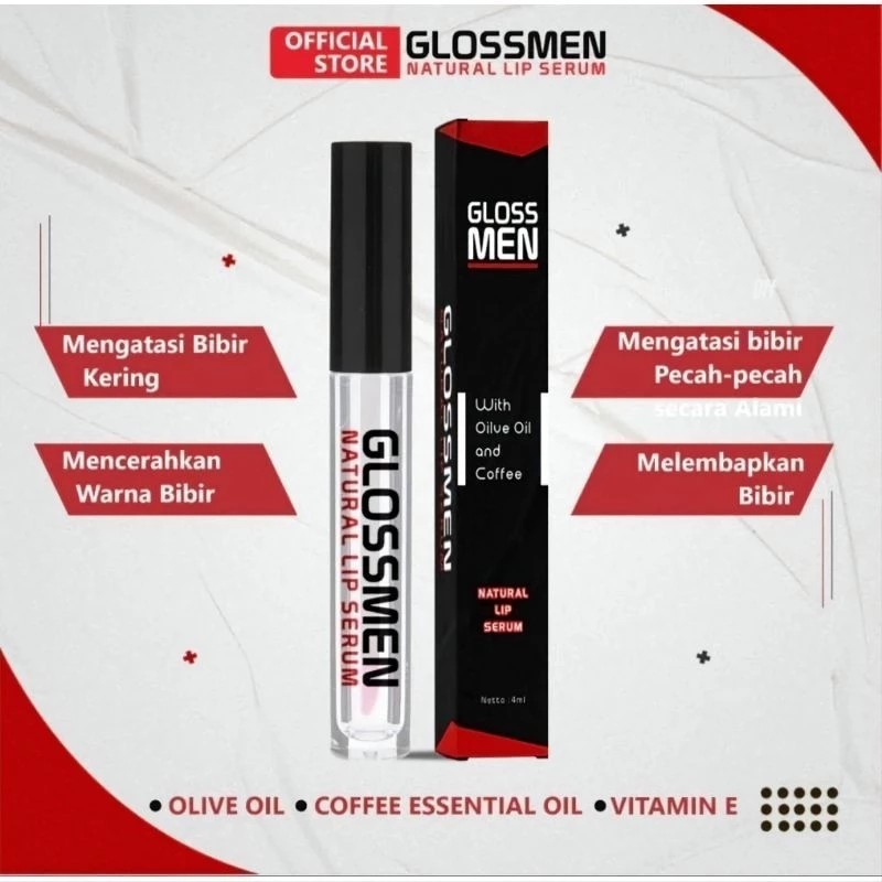 GLOSSMEN Lips Serum Pria Atasi Bibir Hitam TERAMPUH