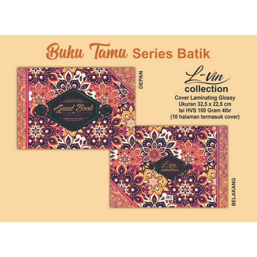 

[1pcs] Buku tamu batik dan bunga