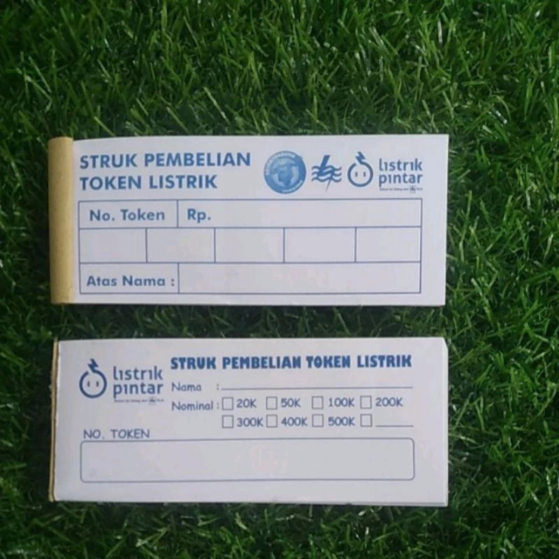

(isi 100 lmbr) NOTA PEMBELIAN TOKEN LISTRIK KECIL UKURAN 4,5X10,5 CM READY STOK