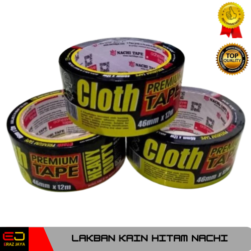 

Lakban Kain Hitam Isolasi Tape Nachi 2" x 12 Meter (46 mm x 12 Meter) ORIGINAL
