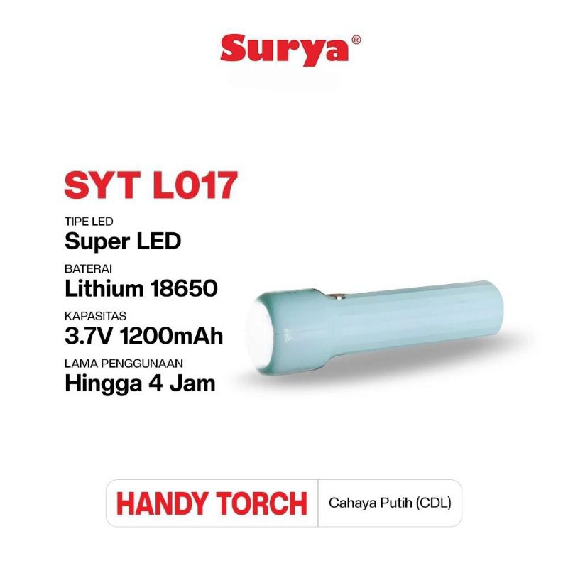 Senter LED Surya SYT L017 Senter Tangan Surya SYTL017
