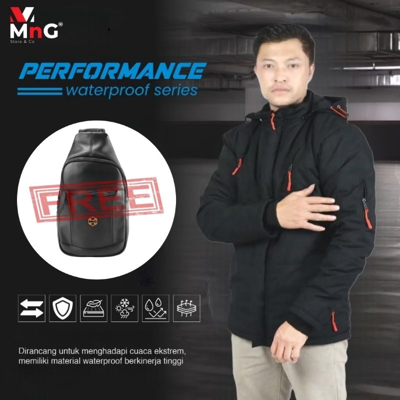Jaket Winter Outdoor Tebal MnG Pria Wanita Waterproof Windproof Winter Outdoor Puffer Tebal Musim Di