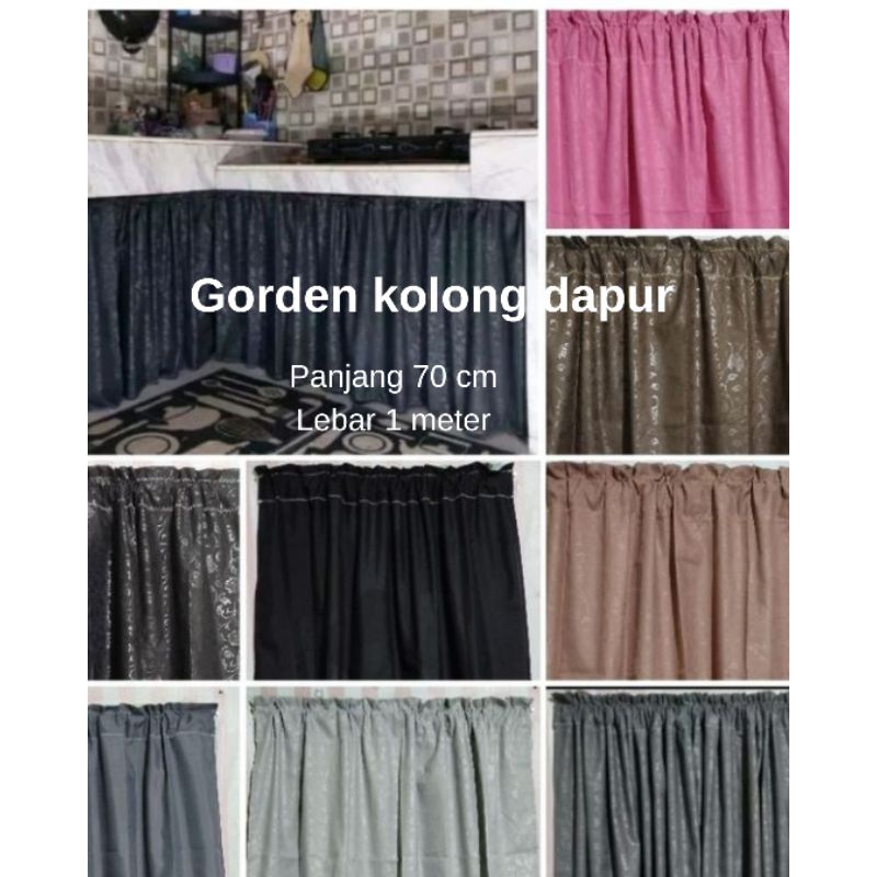 Gorden Kolong Dapur Polos Gorden Wastafel