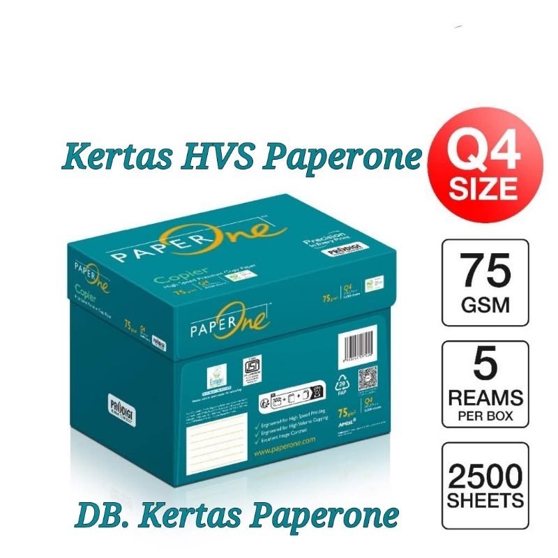 

Kertas HVS Paperone Q4 75 Gram 1 Dus