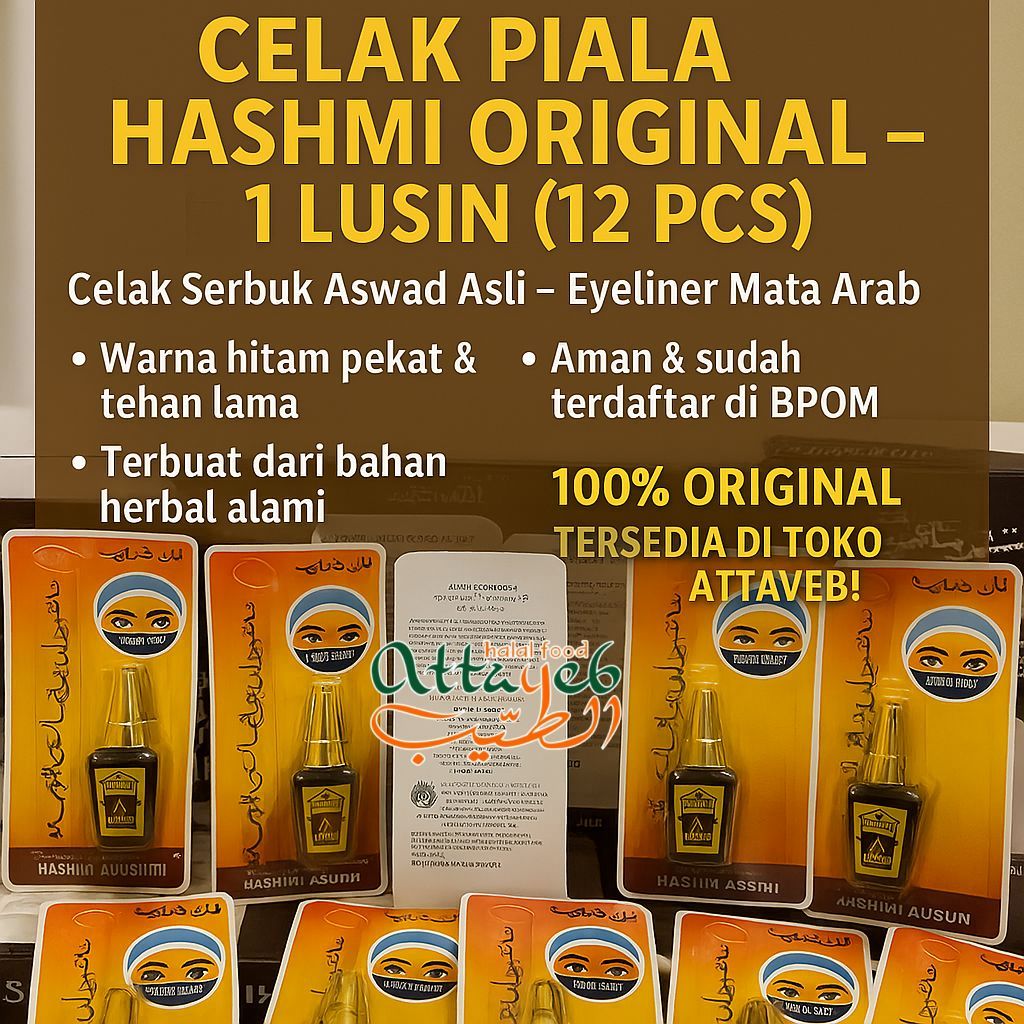 1 LUSIN Celak Piala Kajal Itsmid Hashmi Celak Mata Arab Eyeliner (BPOM ) Perlusin isi 12 biji Celak 