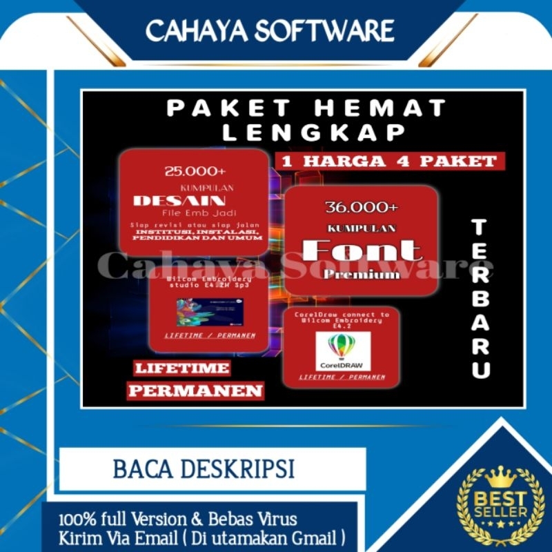 Paket Hemat Wilcom Embroidery Studio e4.2H || Lifetime