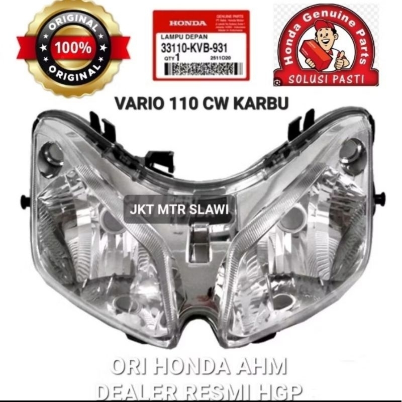 33110-KVB-931 Reflektor lampu depan vario 110 lama vario cw vario 110 karbu 2009-2011 ori AHM