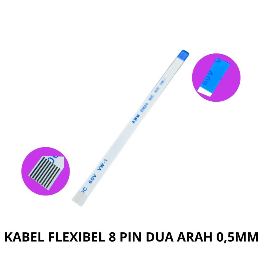 Kabel Fleksibel Touchpad asus 8 pin | Kabel Flexibel 8 Pin Dua Arah 0.5MM