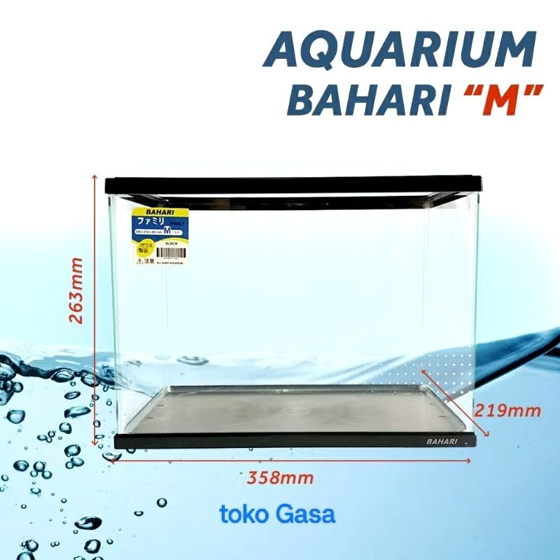 aguarium aklirik-aclirik size M/Aguarium ikan hias tebal/tempat ikan glow fish/aguarium ukuran sedan