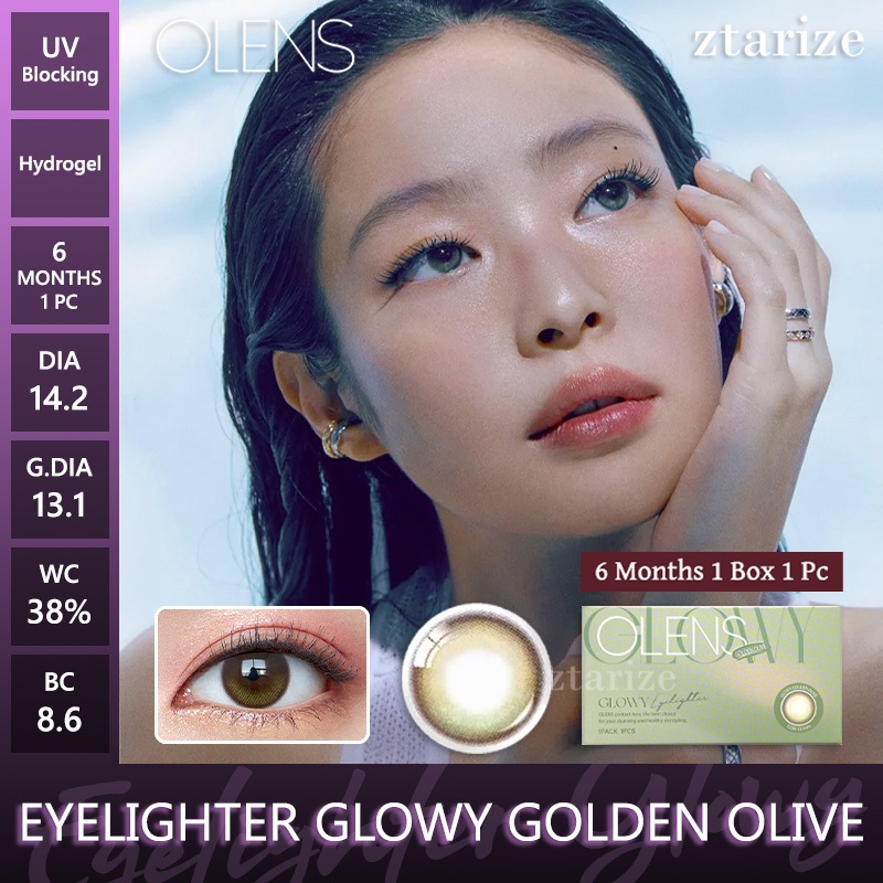 ztarize - Ready Stock - OLENS 🇰🇷 Eyelighter Glowy Golden Olive 6 Months Soft Contact Lens 1 Pc - OLE