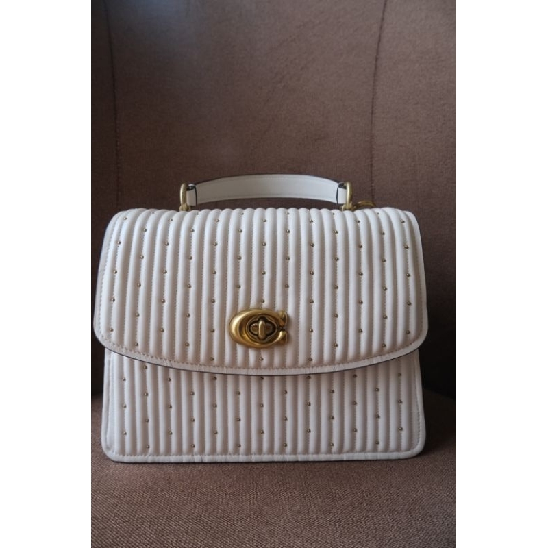 Preloved Authentic COACH Parker Quilted Studded Bag