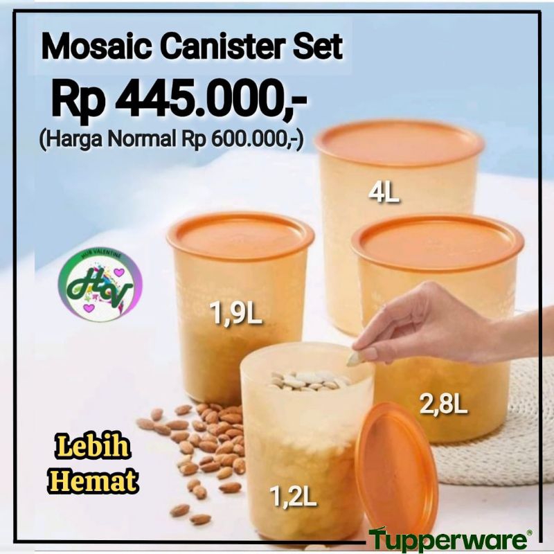 Tupperware Mosaic Canister Set