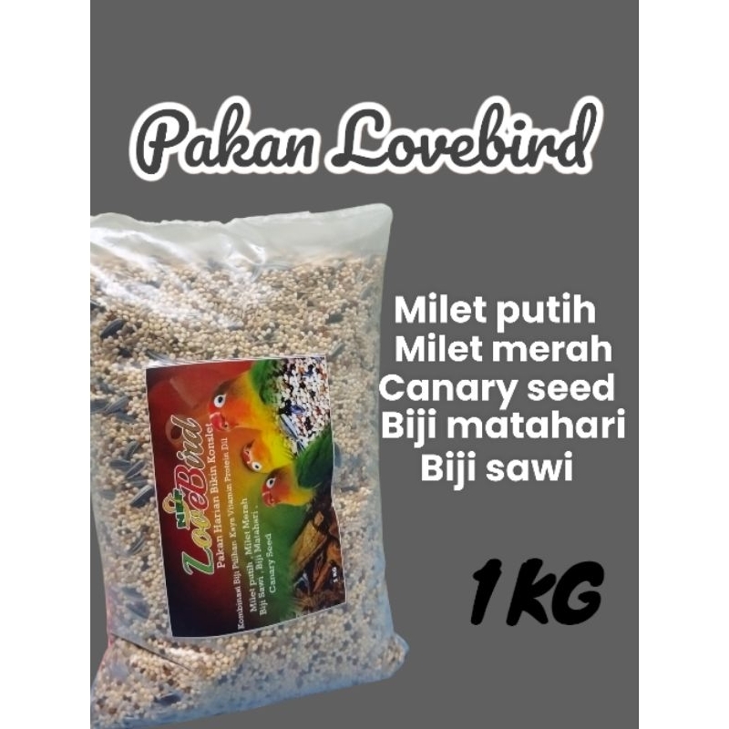 Pakan lovebird nef/ milet campur lovebird harian 1KG