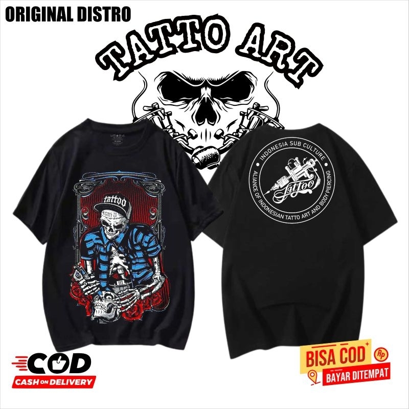 KAOS LENGAN PENDEK TATO INDONESIA SUB CULTURE KAOS TATO ART KAOS MASYARAKAT BERTATO KAOS DISTRO