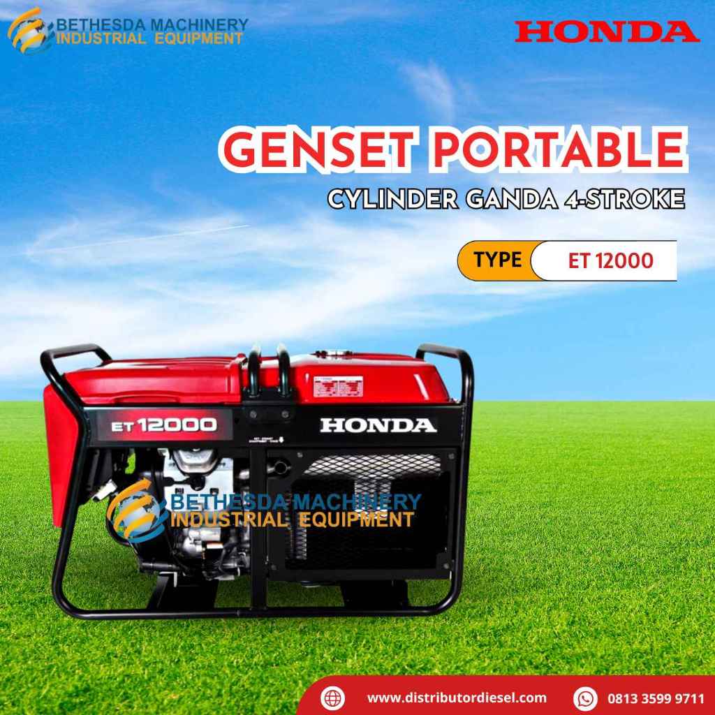 Genset Mini Portable Honda 8800 Watt Generator Set Bensin ET 12000CXS