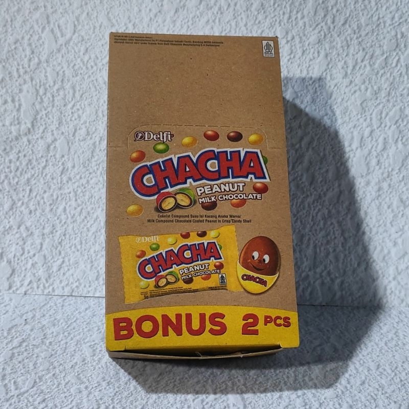 

[1 box] Cha-Cha Peanut Milk Chocolate Permen Cokelat Compound Susu dengan isi Kacang Aneka Warna Termurah Terlengkap Harga Grosir