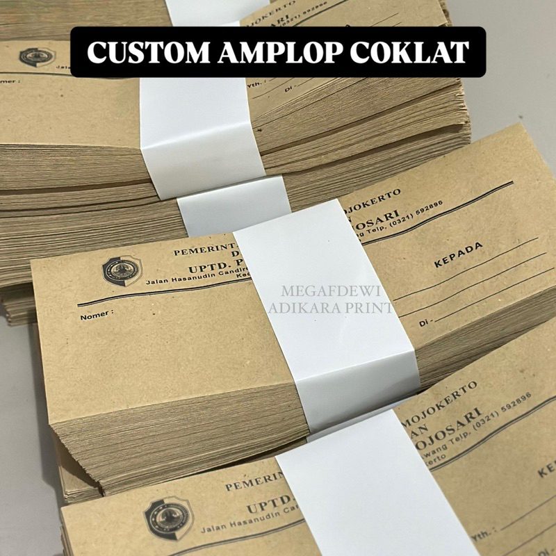 CUSTOM AMPLOP COKLAT SAMSONS PREMIUM | PENGANTAR SURAT 100LEMBAR