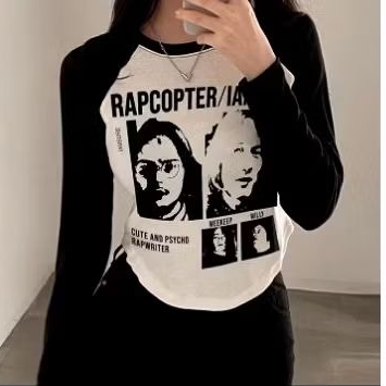 baju kaos crop top wanita Korean style