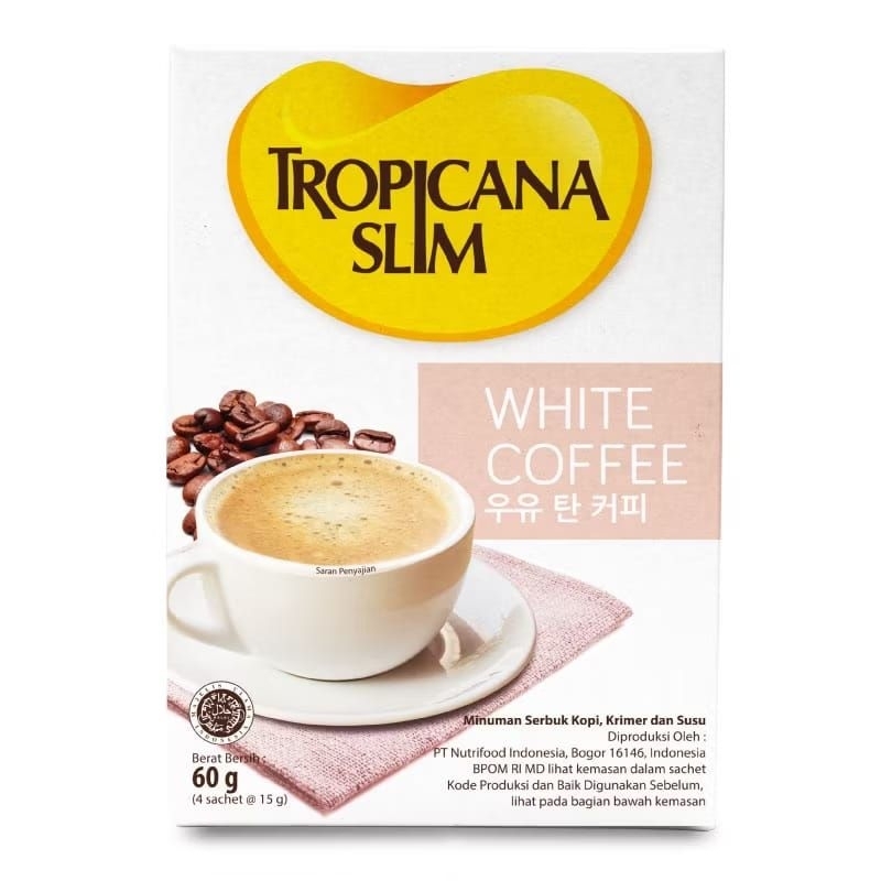 

TROPICANA SLIM WHITE COFFEE 4x15G
