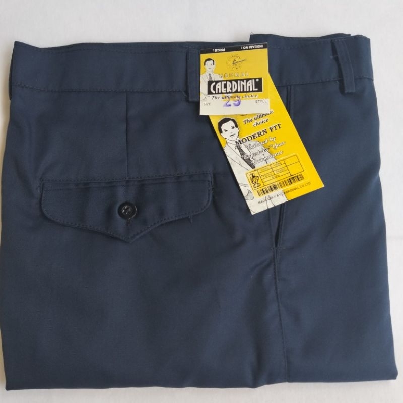 Seragam Celana Panjang Biru SMP Bahan American drill