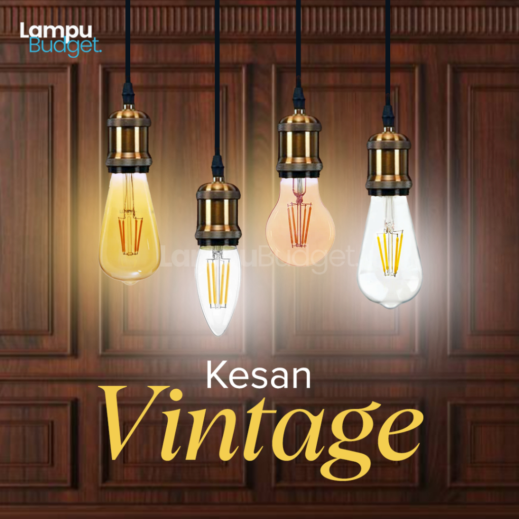 Lampu Bulb LED Filamen Edison Vintage G45 ST64 C35 2 Watt 2W 2 W Fitting E27
