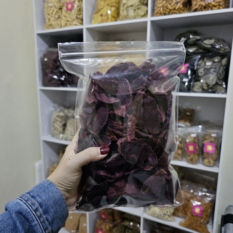 

KERIPIK UBI UNGU 225 GR | SNACK STUDIO | SNACK KILOAN MURAH