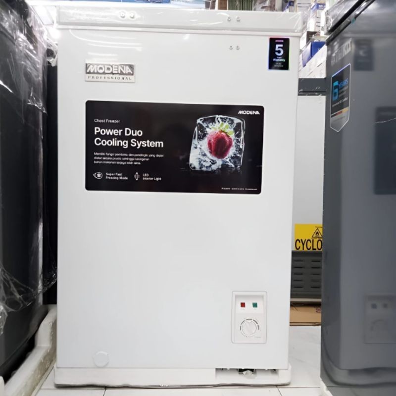 KULKAS FREEZER BOX MODENA  MD-0111 MAWH - Freezer box 116 Liter Modena Garansi Resmi