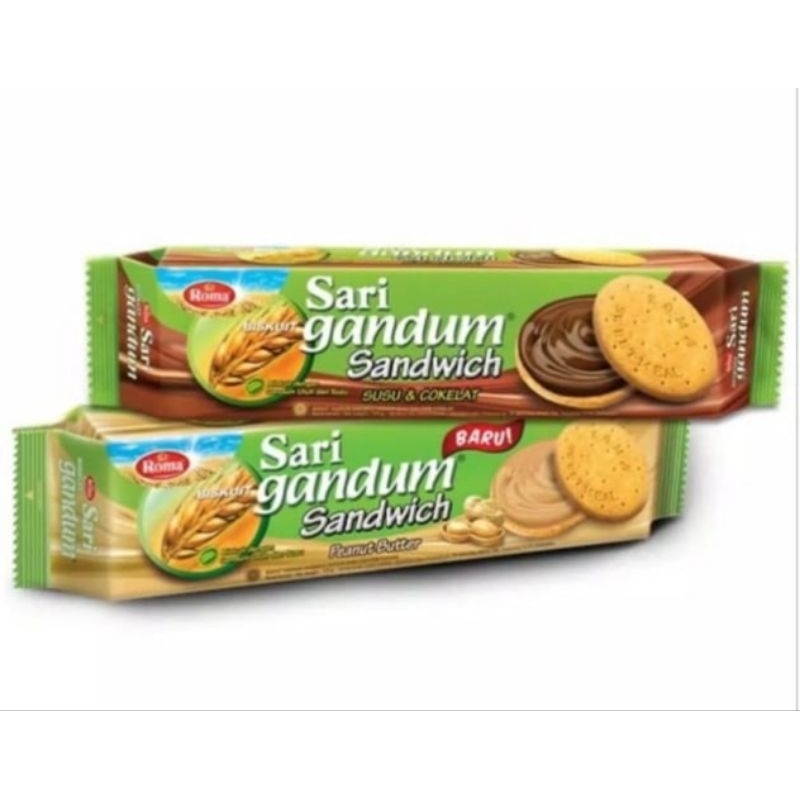 

Sari Gandum Sandwich Susu & Cokelat 108 gr