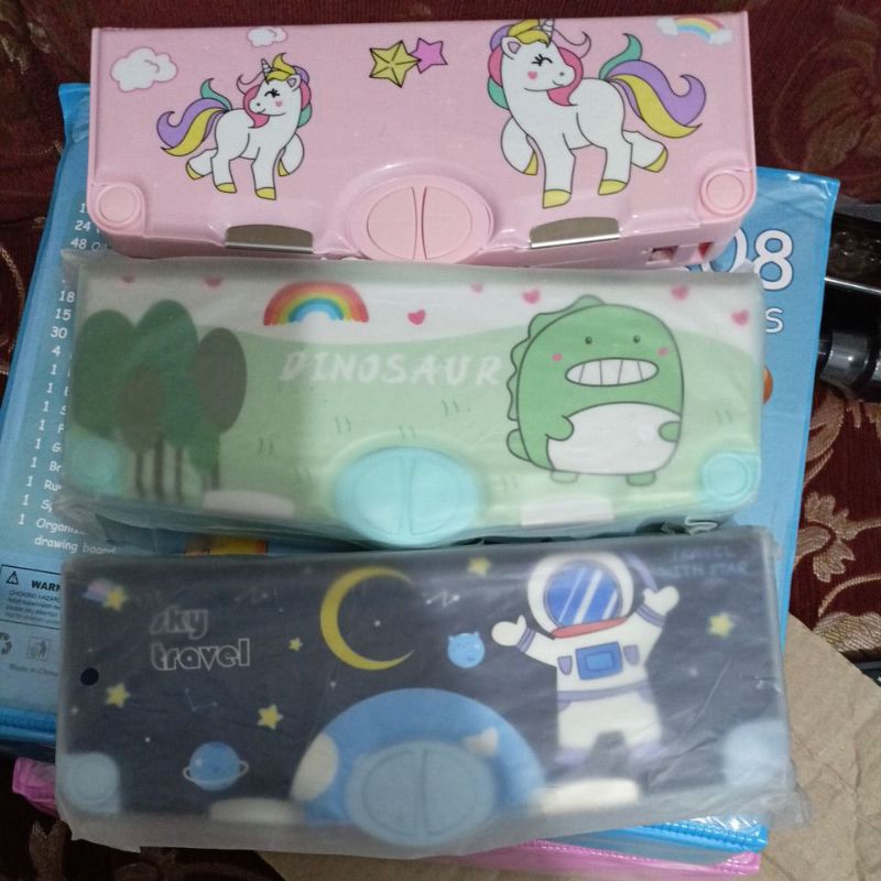 

kotak pensil anak multifungsi motif cowok dan cewek