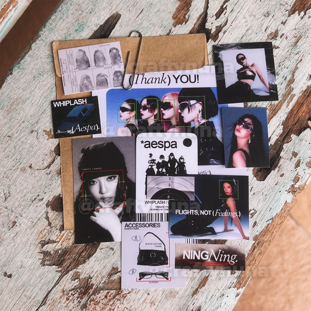 

AESPA WHIPLASH FANMADE STICKER PACK SET stiker kpop deco aesthetic journal karina winter