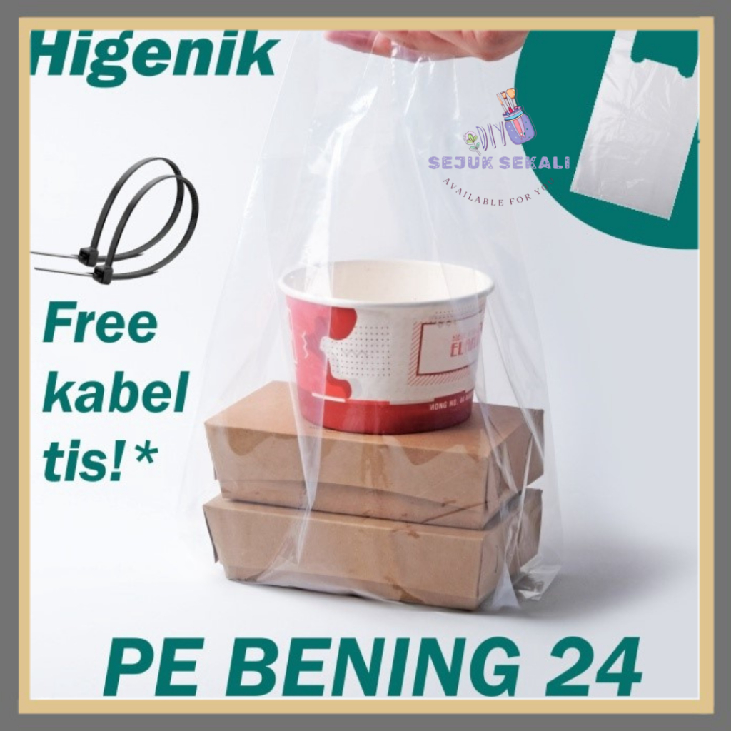 Kantong Plastik Kresek Bening PE 24 / Kresek Bening Tebal 24