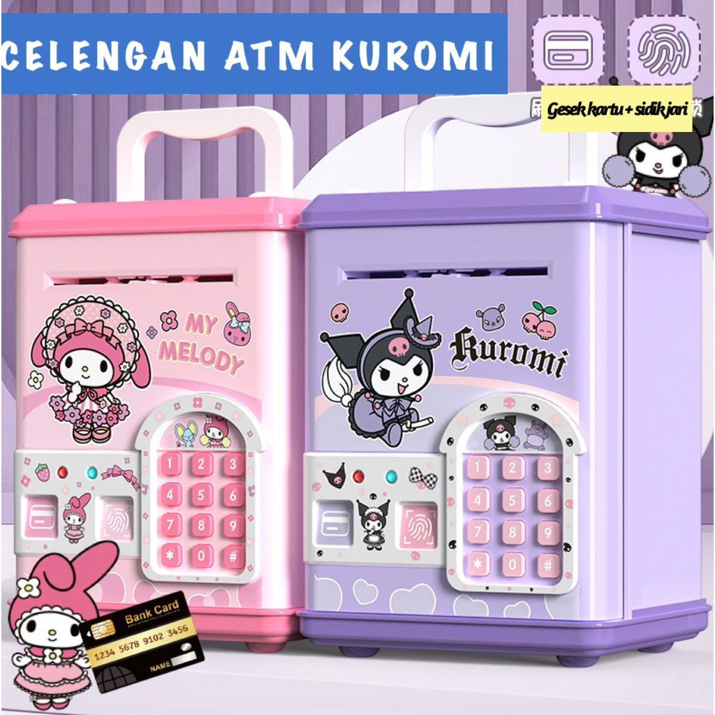 Celengan ATM Anak Unik Viral Kuromi Lucu