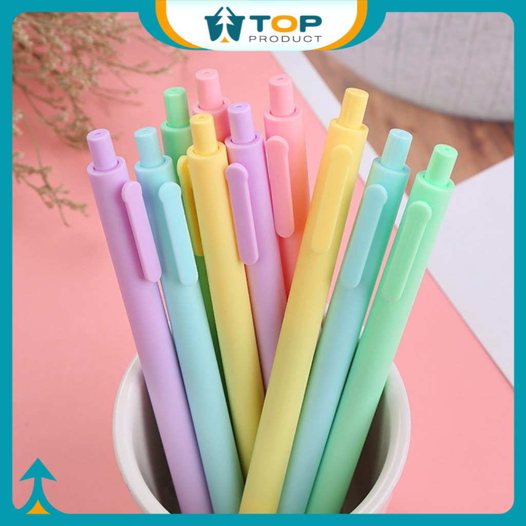 

Pena Mekanik Macaron Polos Pulpen Pastel Minimalis Tinta Hitam ATK011