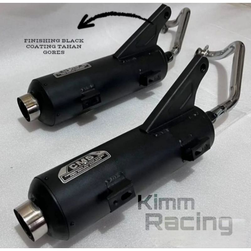 Knalpot CMS Ngebas Adem Fullset Mio,Beat, Scoopy,Vario,Pcx, Genio, freego DLL